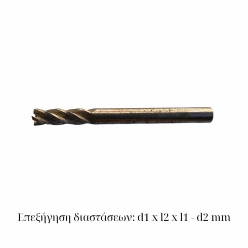 SOMTA Cobalt HSSCo 4-Flute End Mill with Weldon Shank